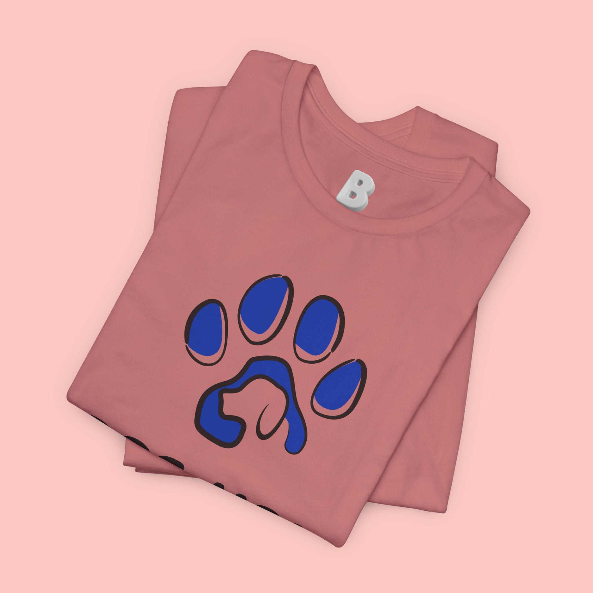 Dog Mom T-Shirt – Blue Paw Graphic "Dog Mom: It's Not a Hobby, It's a Lifestyle"