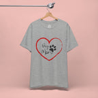 Dog Mom Heart Paw T‑Shirt