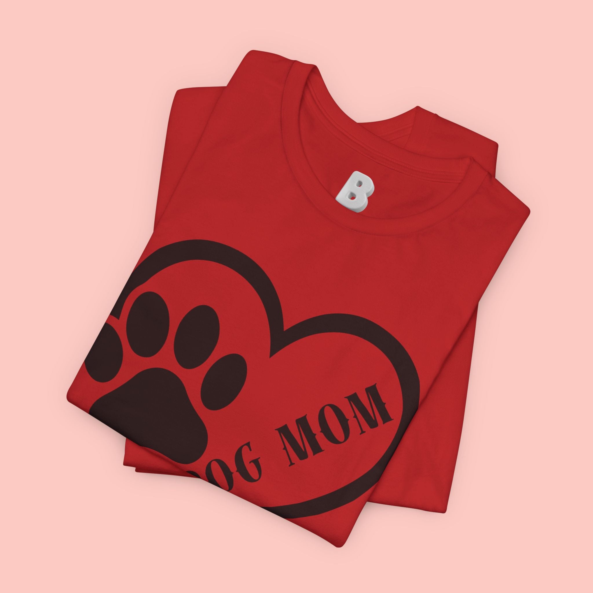 Dog Mom Heart Paw T-Shirt