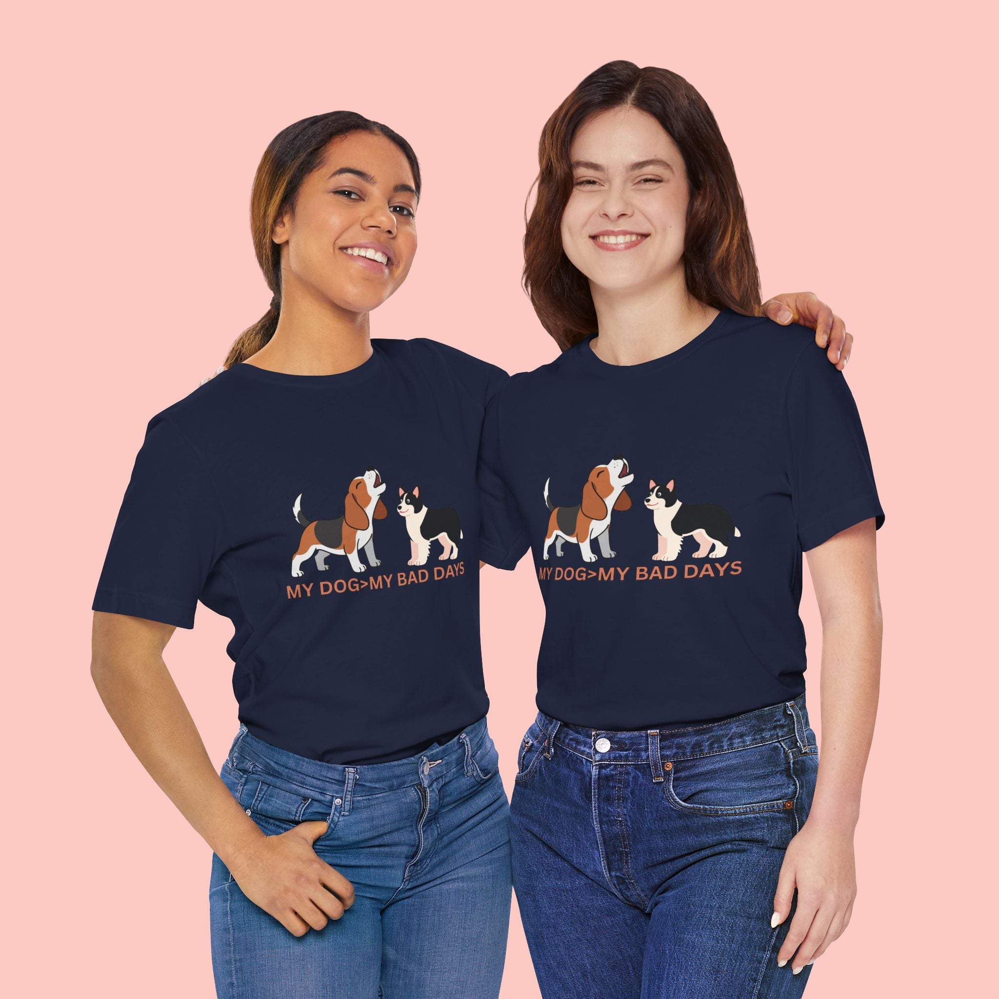 My Dog > My Bad Days T‑Shirt — Cute Beagle & Corgi Graphic Tee for Dog Lovers