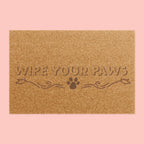 Doormat — "Wipe Your Paws" Coir Pet Welcome Mat