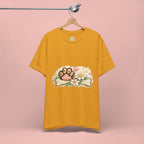 Dog Paw Floral T-Shirt — Cute Paw Print, Bone & Daisies Tee