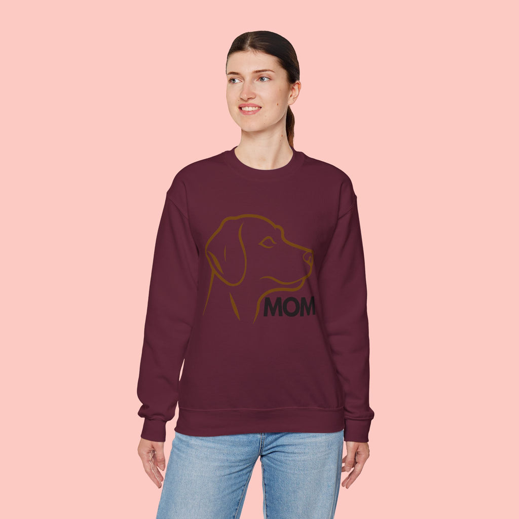 Dog Mom Crewneck Sweatshirt – Minimalist Labrador Outline