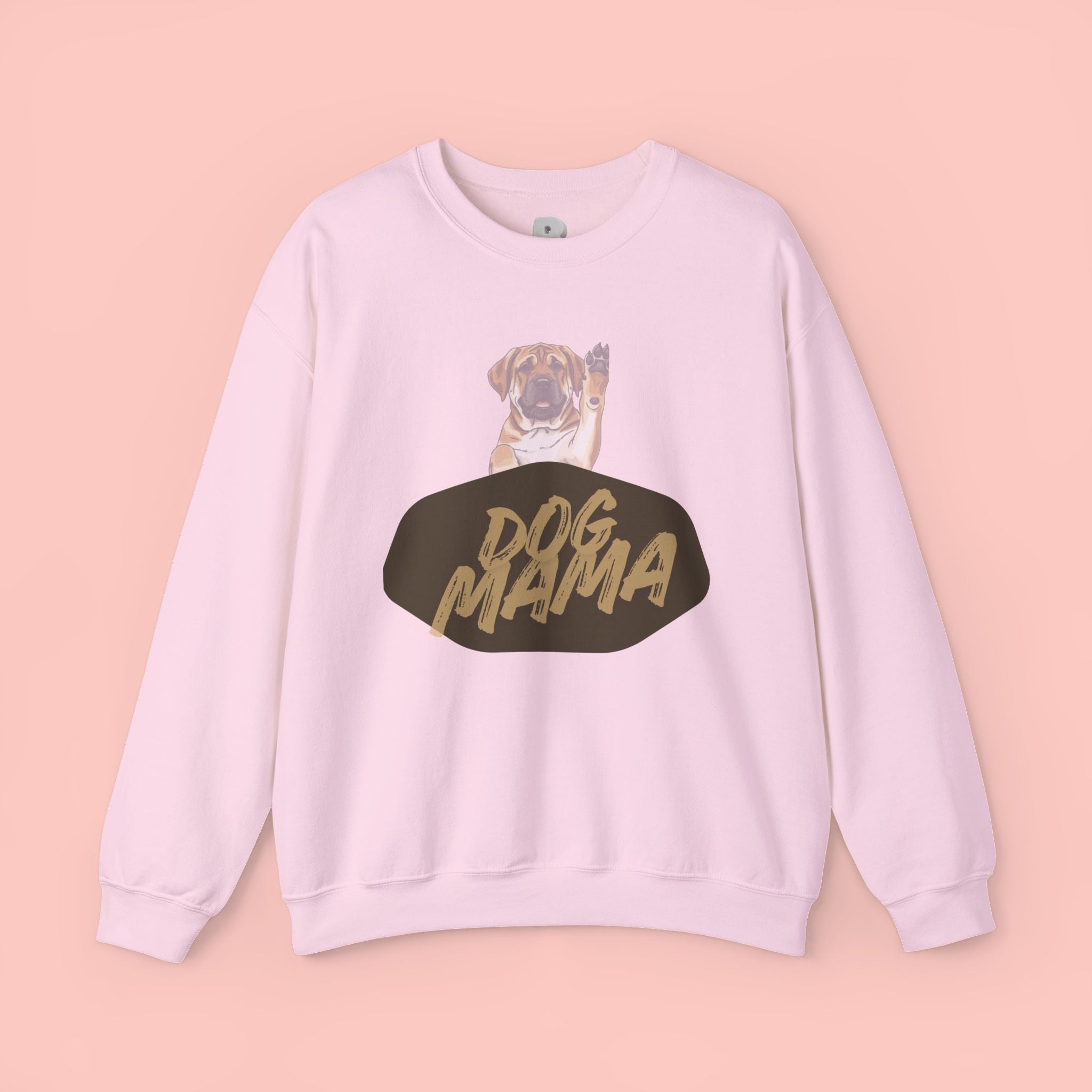 Dog Mama Crewneck Sweatshirt — Cute Puppy Graphic Pullover for Dog Lovers