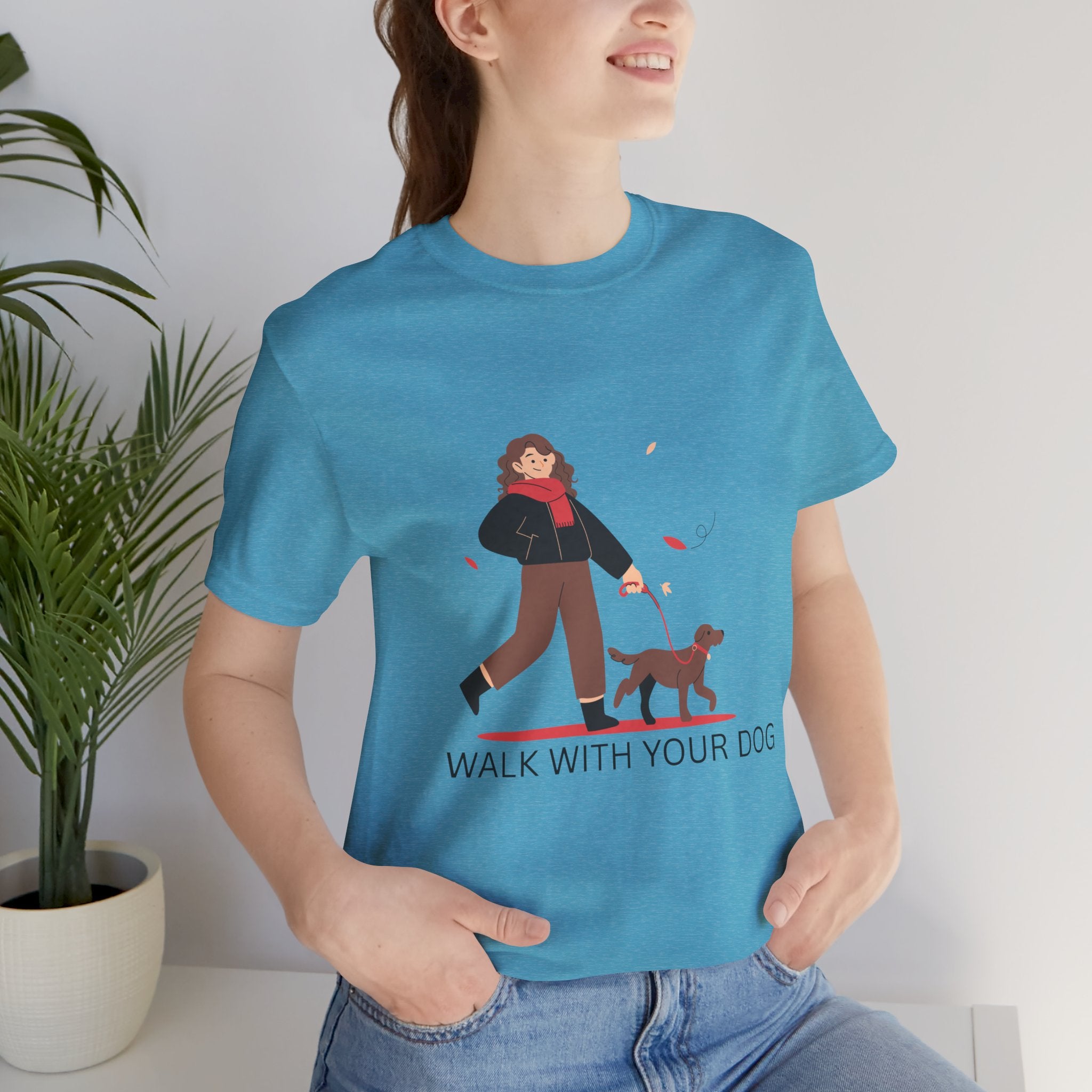 Walk With Your Dog Tee — Cute Dog Walking Graphic T-Shirt