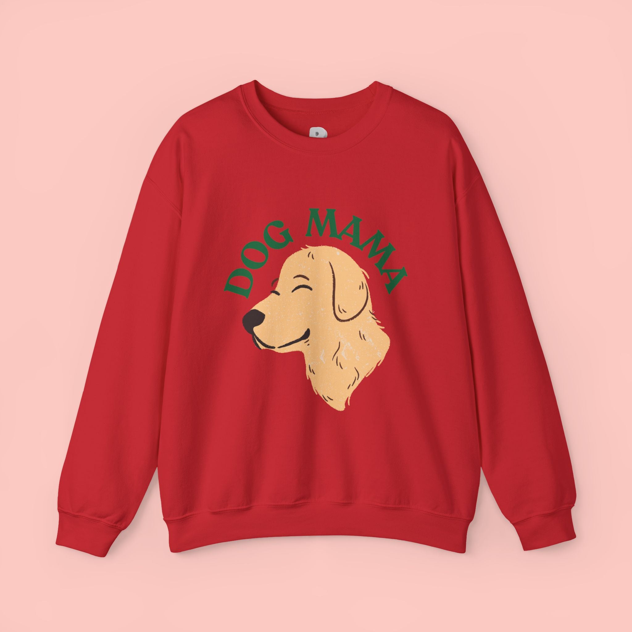 Dog Mama Crewneck Sweatshirt – Cute Golden Retriever Design