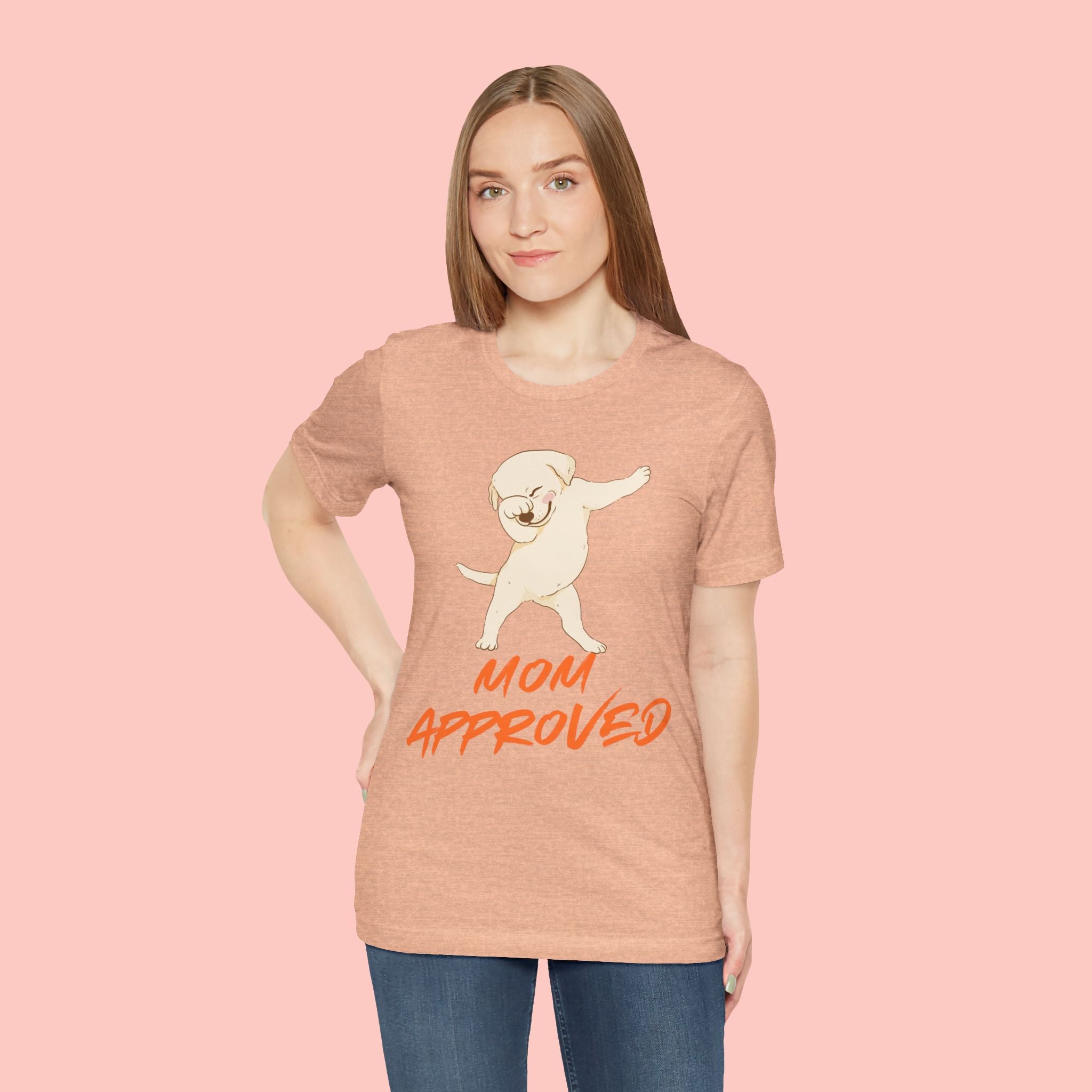 Mom Approved Tee — Dab Dog Graphic T‑Shirt