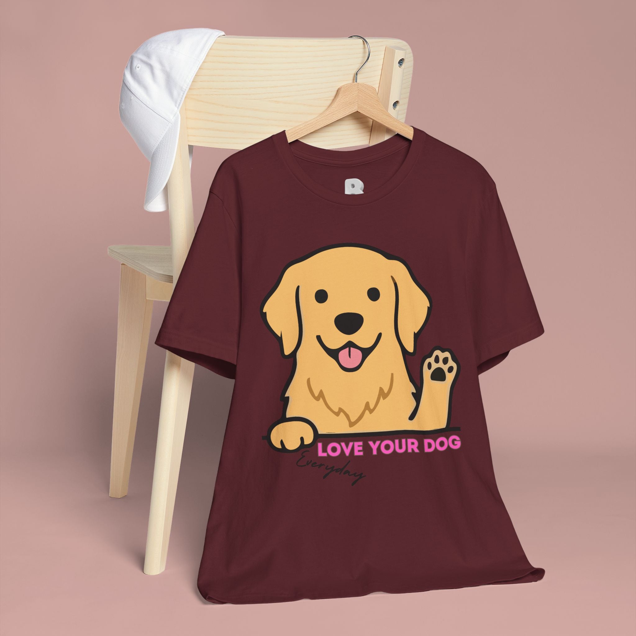 Love Your Dog Tee — Cute Golden Retriever Graphic T-Shirt