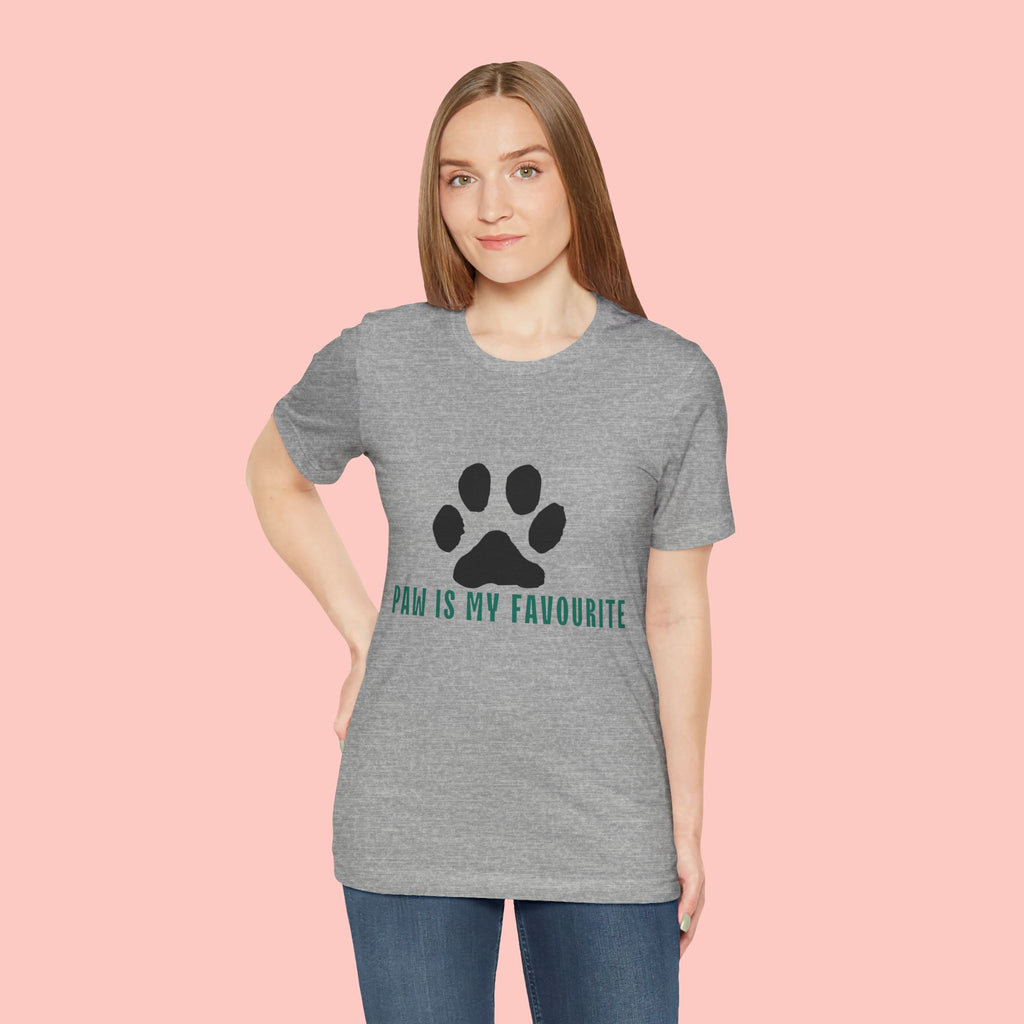 Paw Is My Favourite T‑Shirt — Dog Lover Paw Print Tee