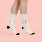 Dog Mom Sublimation Crew Socks — Cute Pet Lover Gift