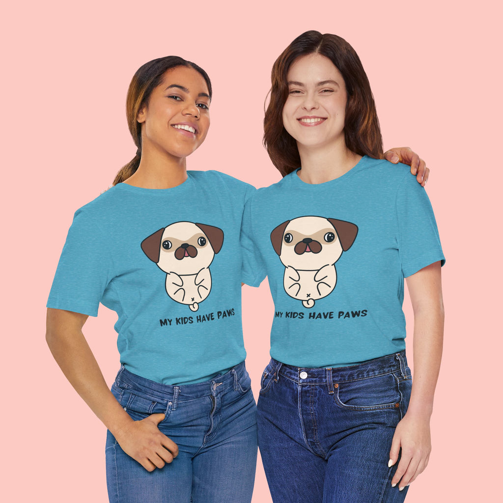 Pug 'My Kids Have Paws' T-Shirt