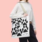 Dalmatian Paw Print Tote Bag — Dog Bones & Paw Pattern AOP Tote