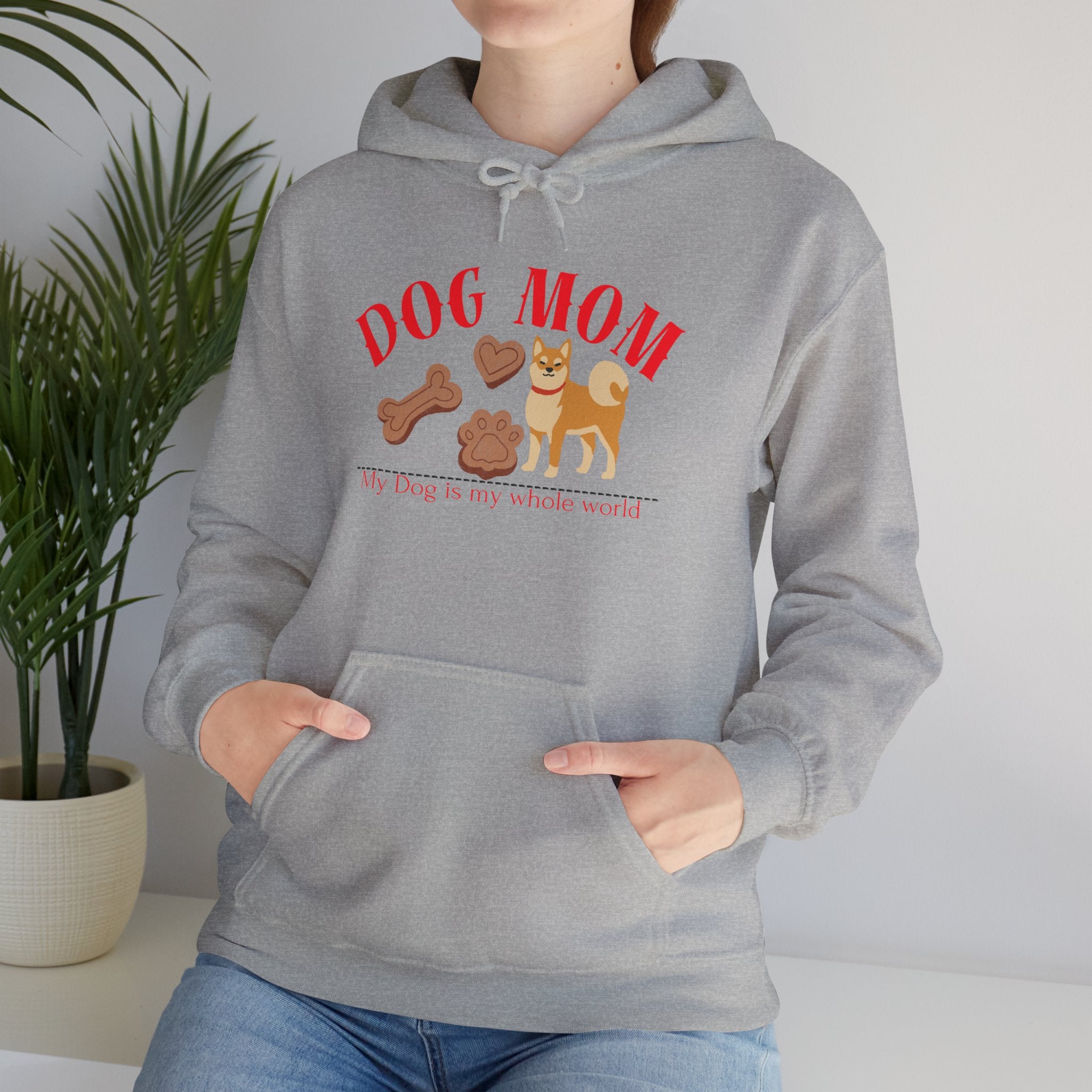 Dog Mom Hoodie – Cute Dog Paw & Bone Graphic Sweatshirt
