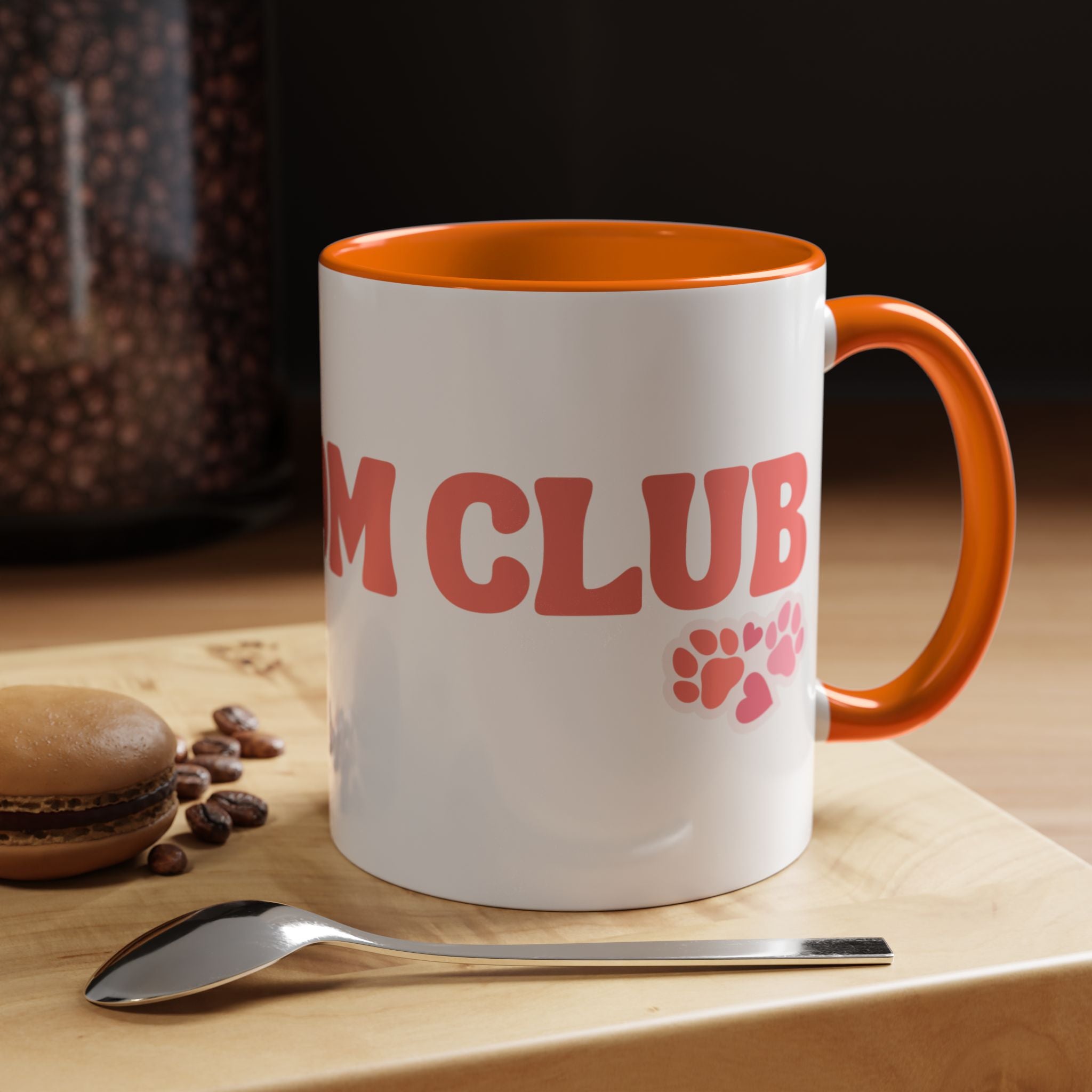 Mom Club Coffee Mug — Cute Paw Print Accent Mug for Dog Moms (11/15 oz)