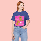 Dog Mom T-Shirt — Cute Pink "D for Dog, M for Mom" Graphic Tee