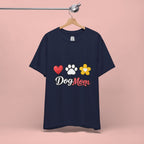 Dog Mom T-Shirt – Heart, Paw & Flower Graphic Tee