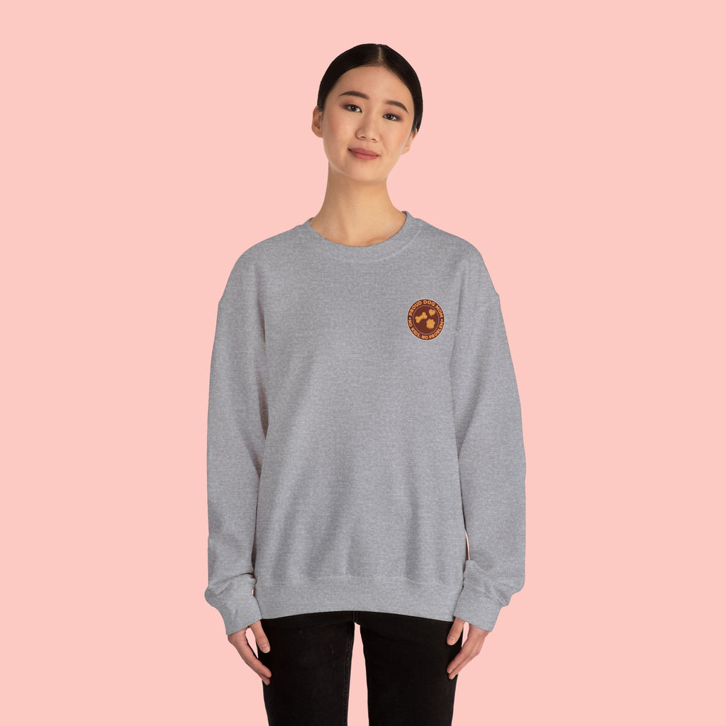 Proud Dog Mom Crewneck Sweatshirt — “No Kids, No Problem” Graphic