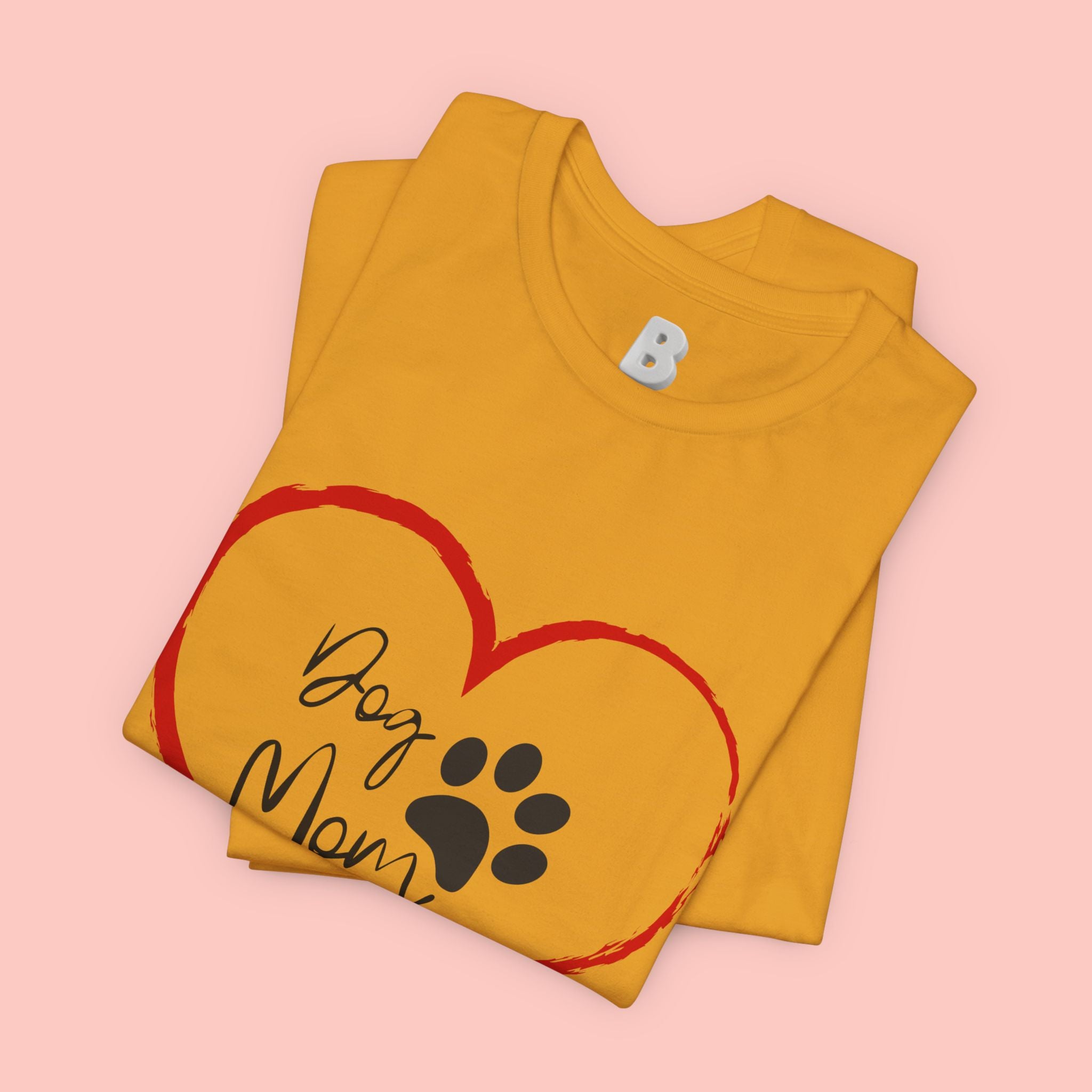 Dog Mom Heart Paw T‑Shirt