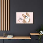 Framed Canvas Print — "First My Dog, Then Everything Else" Corgi Wall Art