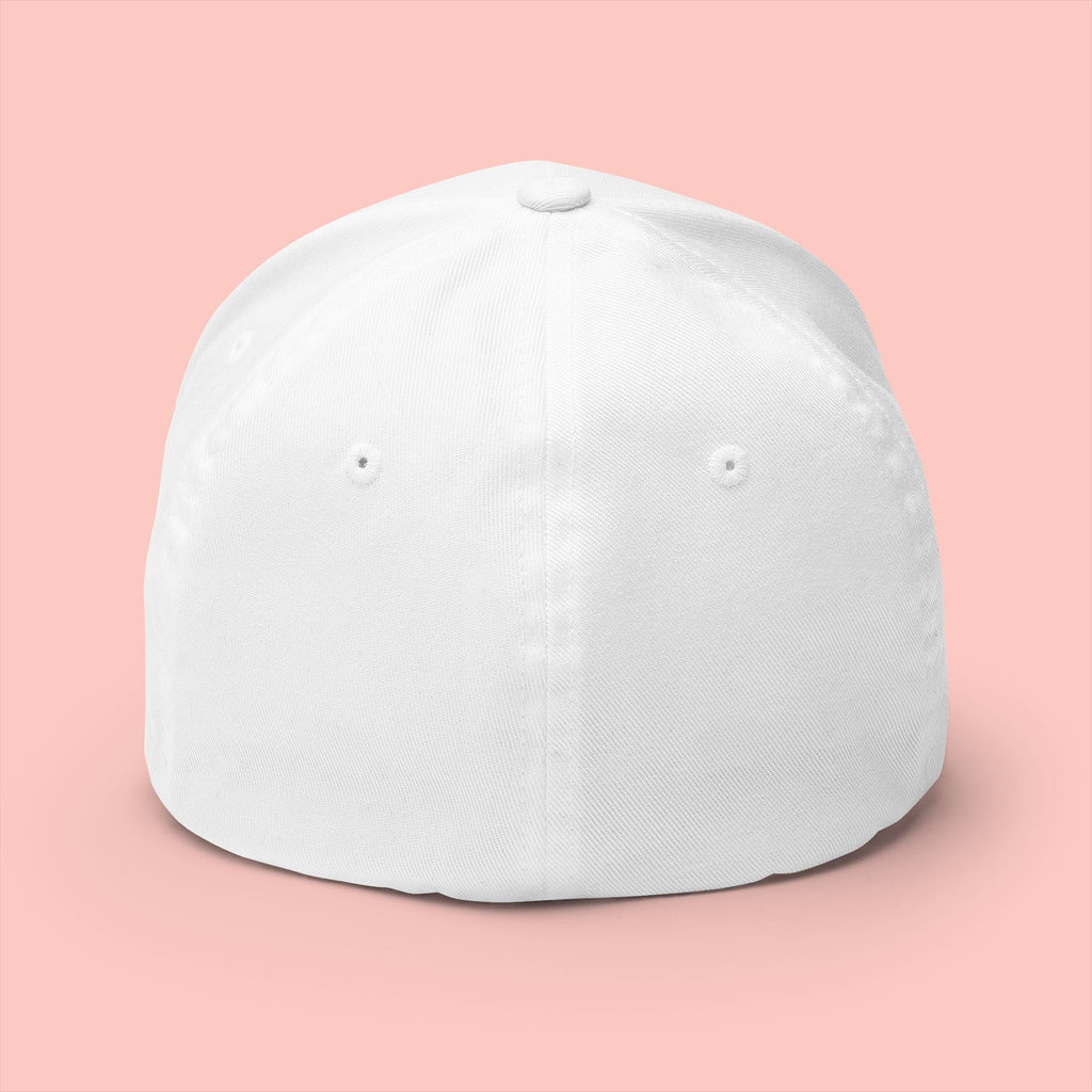 Dog Mom Embroidered Cap – White Structured Baseball Hat