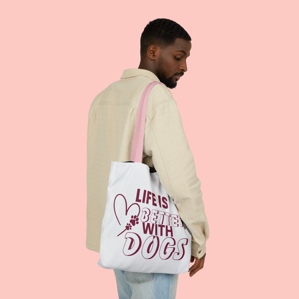 Life Is Better With Dogs Canvas Tote Bag