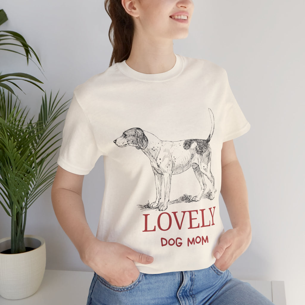Lovely Dog Mom T-Shirt — Vintage Sketch Dog Graphic Tee