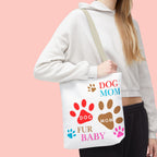 Dog Mom Tote Bag – "Fur Baby" Paw Print AOP Tote