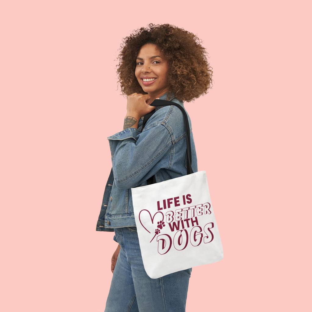 Life Is Better With Dogs Canvas Tote Bag
