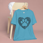 Fingerprint Heart Paw T-Shirt — Dog Paw Love Tee