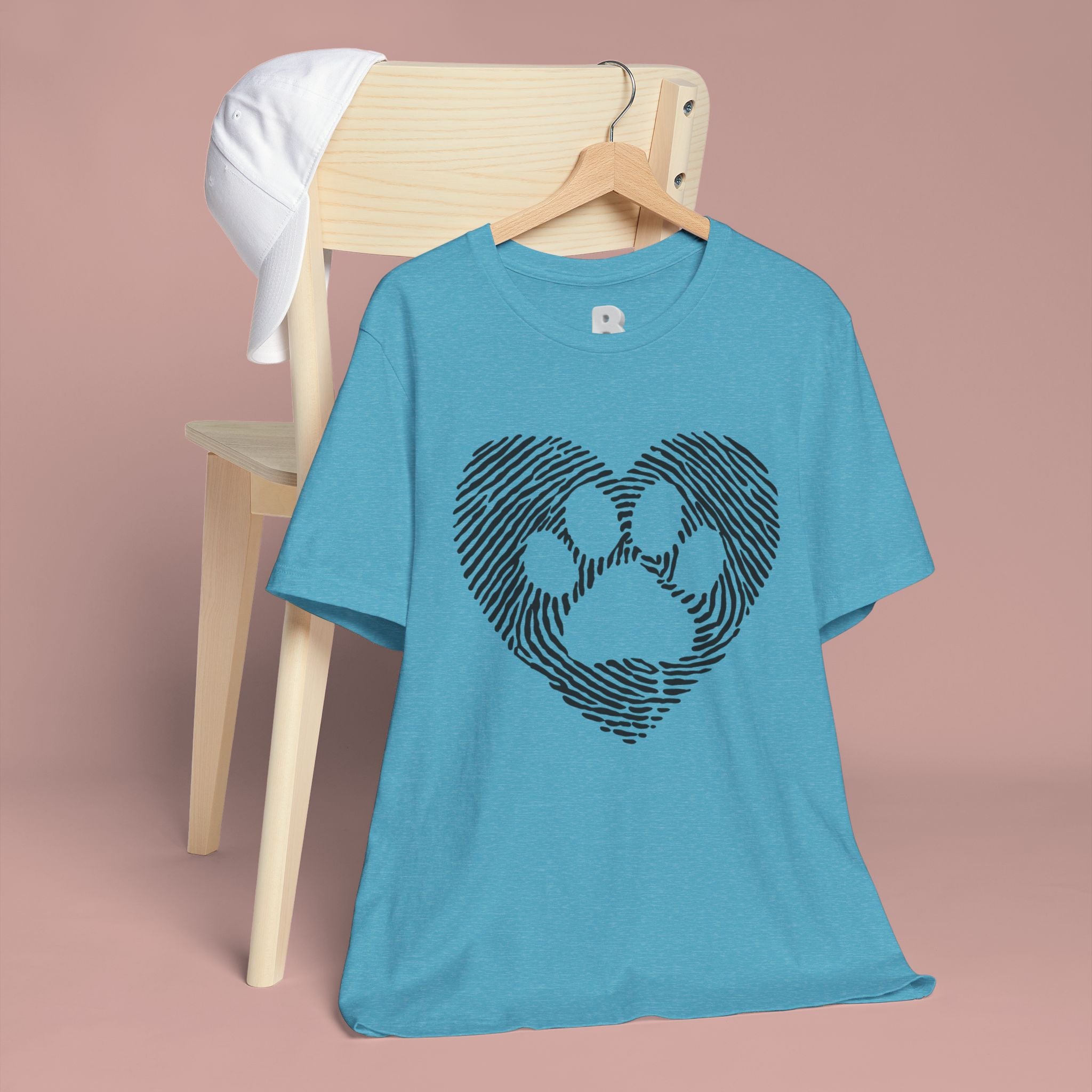 Fingerprint Heart Paw T-Shirt — Dog Paw Love Tee
