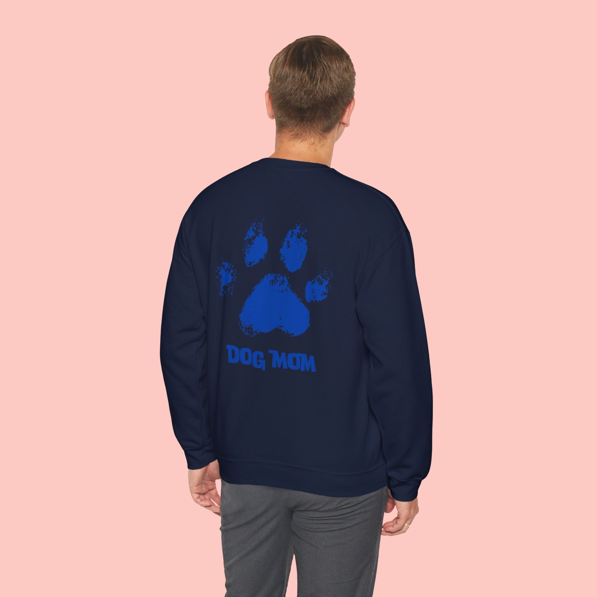 Dog Mom Crewneck Sweatshirt — Paw Print Graphic