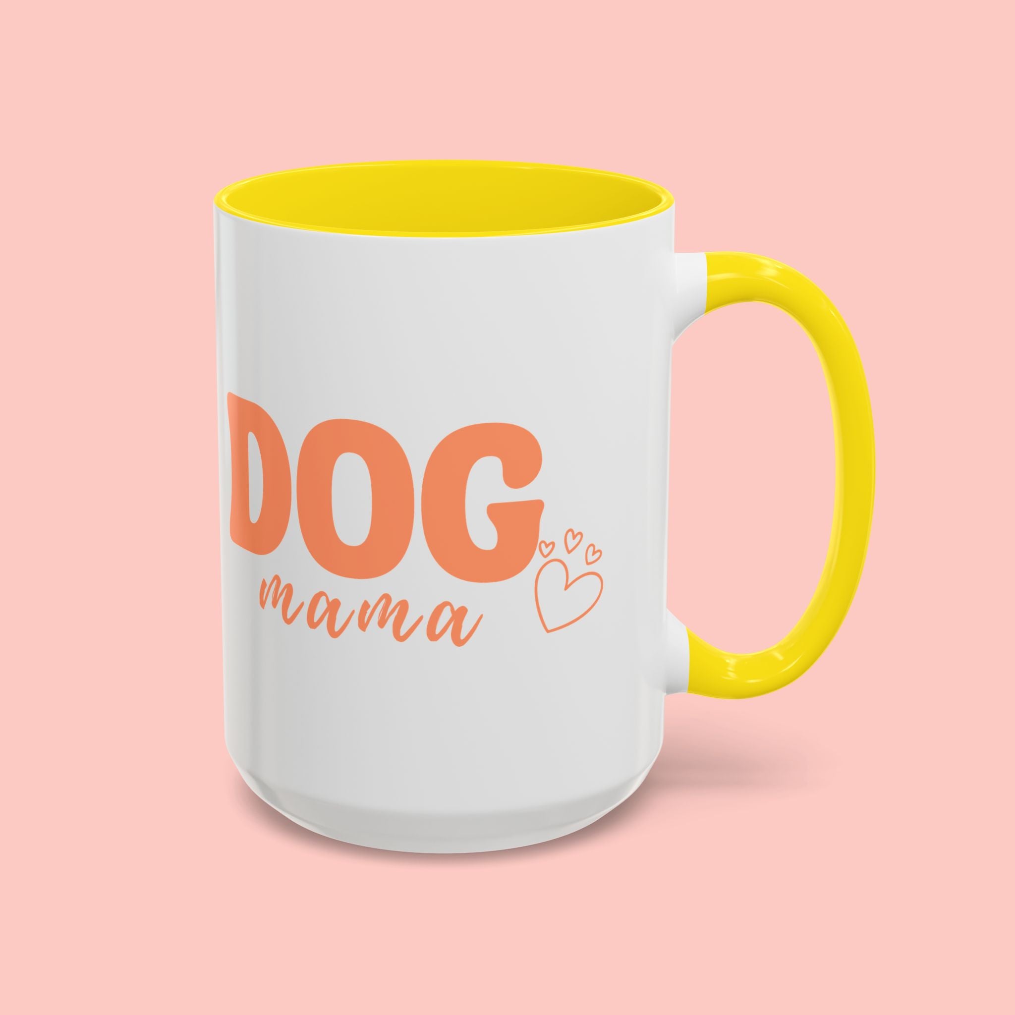 Dog Mama Coffee Mug — Cute Heart Accent Ceramic Mug (11/15 oz)
