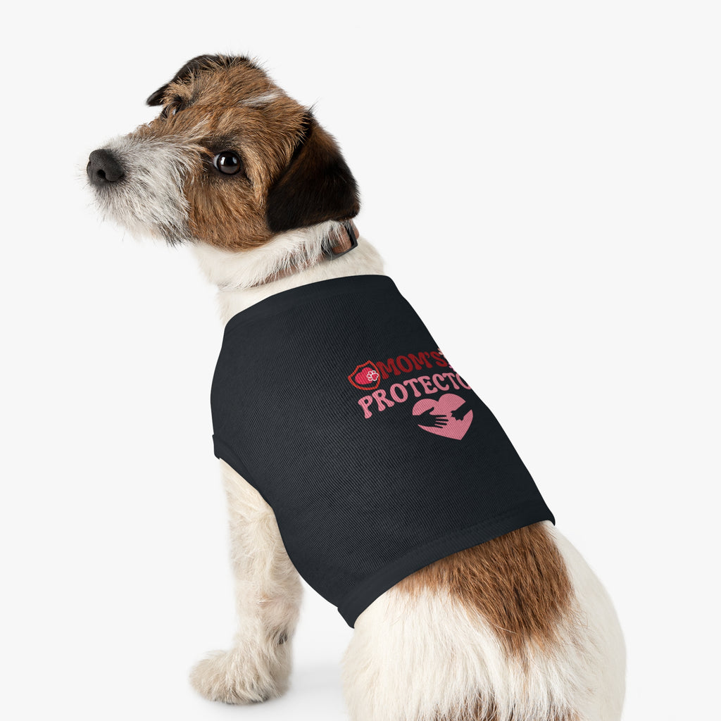 Mom’s Protector Pet Tank Top – Cute Pink Heart Dog Shirt for Mother's Day