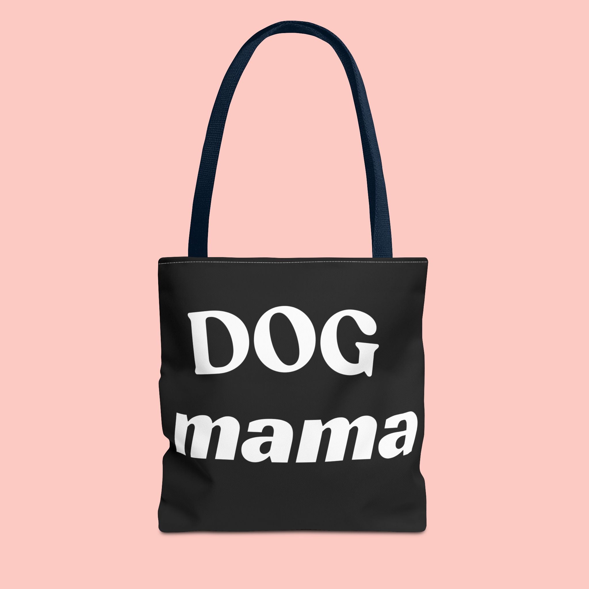 Dog Mama Tote Bag — Black Canvas Pet Lover Tote