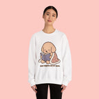 Cozy Reading Puppy Sweatshirt — "Paw Prints On My Soul" Crewneck