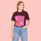 Dog Mom T-Shirt — Cute Pink "D for Dog, M for Mom" Graphic Tee