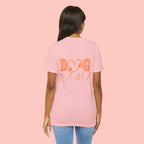 Dog Mama Tee — Retro Heart & Paw Graphic Short Sleeve Shirt