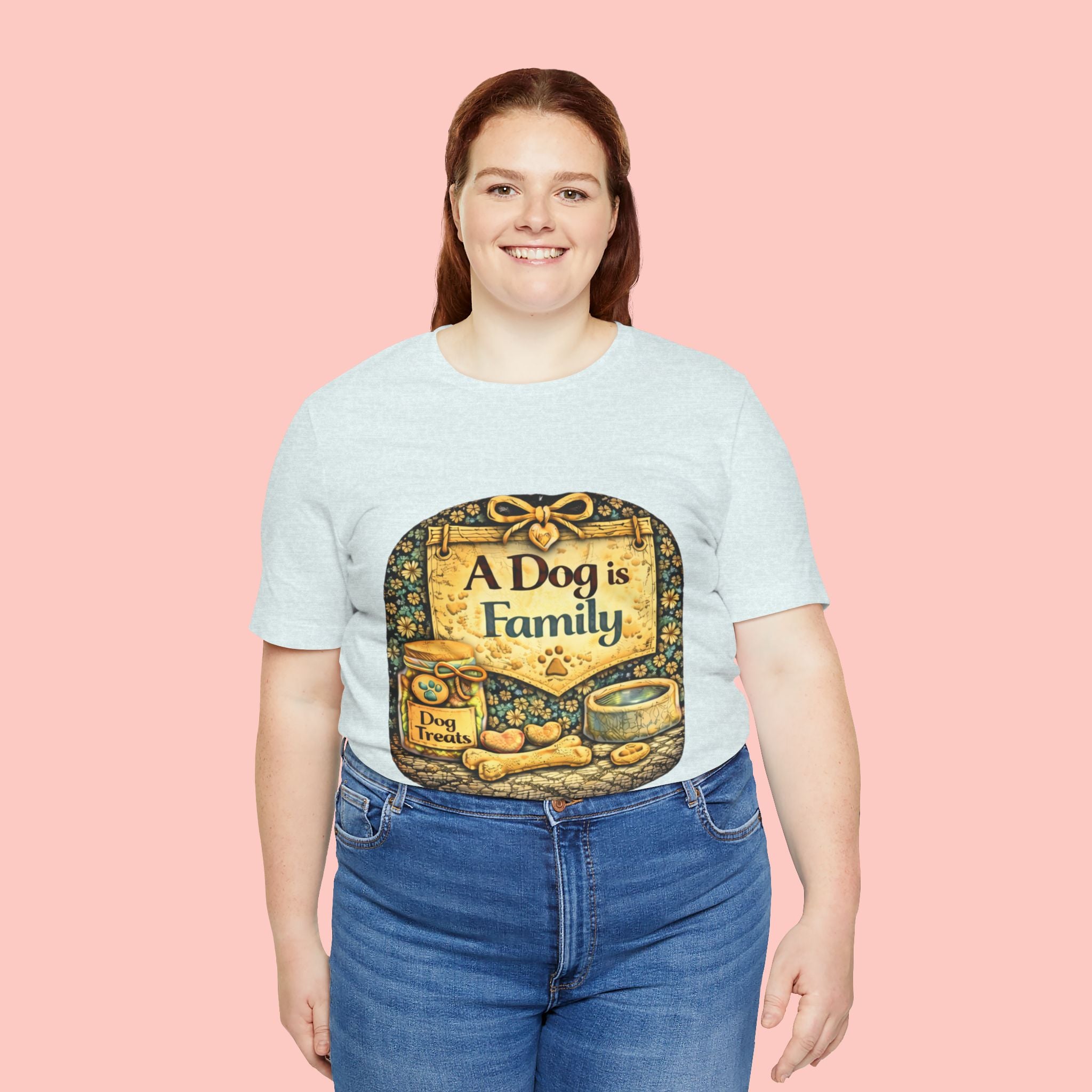 A Dog Is Family T-Shirt - Vintage Pet Lover Tee