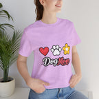 Dog Mom T-Shirt – Heart, Paw & Flower Graphic Tee