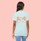 Dog Mama Tee — Retro Heart & Paw Graphic Short Sleeve Shirt