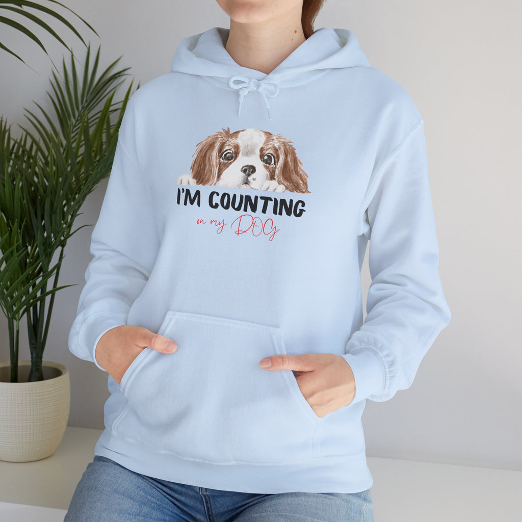 Dog Mom Hoodie – Cute Cavalier King Charles ‘I’m Counting My Dog’ Sweatshirt