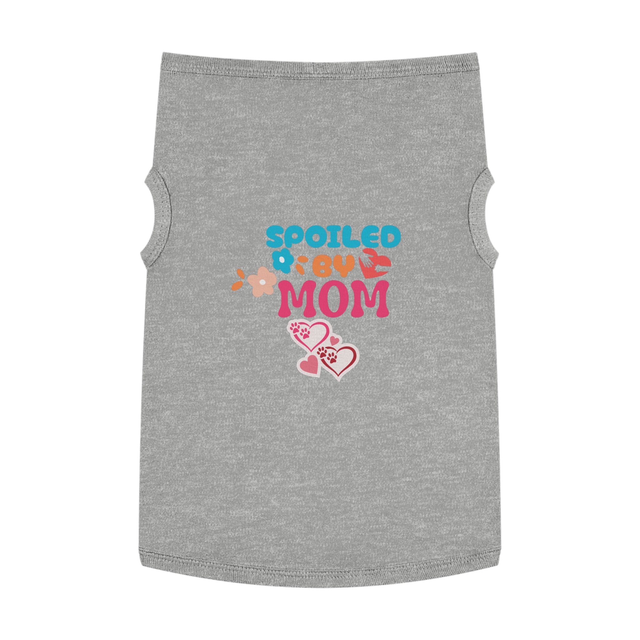 Pet Tank - "Spoiled by Mom" Cute Floral Dog & Cat Tank Top
