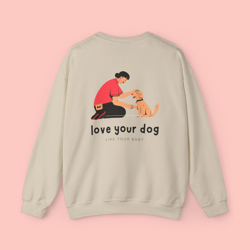 Love Your Dog Crewneck Sweatshirt — Cute Pet Lover Graphic