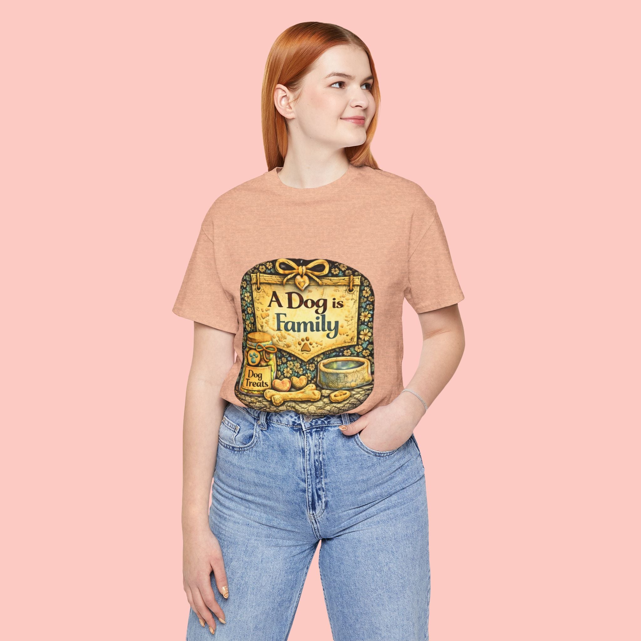 A Dog Is Family T-Shirt - Vintage Pet Lover Tee