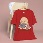 Paw Prints On My Soul T‑Shirt — Cute Reading Puppy Graphic Tee