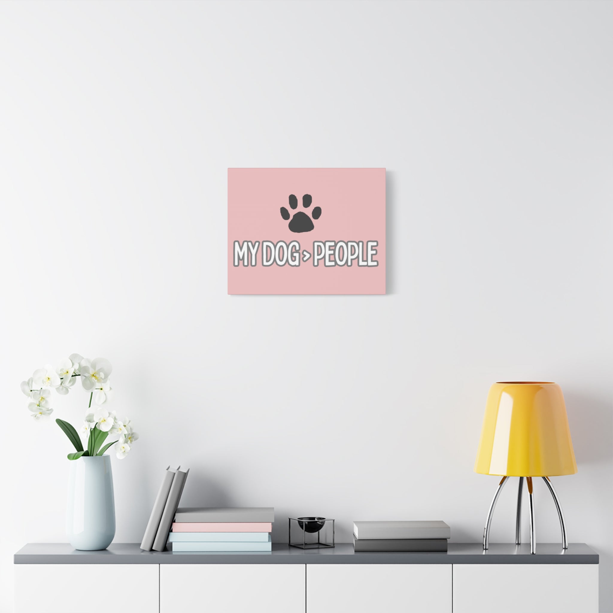 My Dog > People Canvas Wall Art — Paw Print Pet Lover Decor