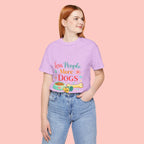 Less People More Dogs T-Shirt – Cute Dog Bowl & Bone Graphic Tee