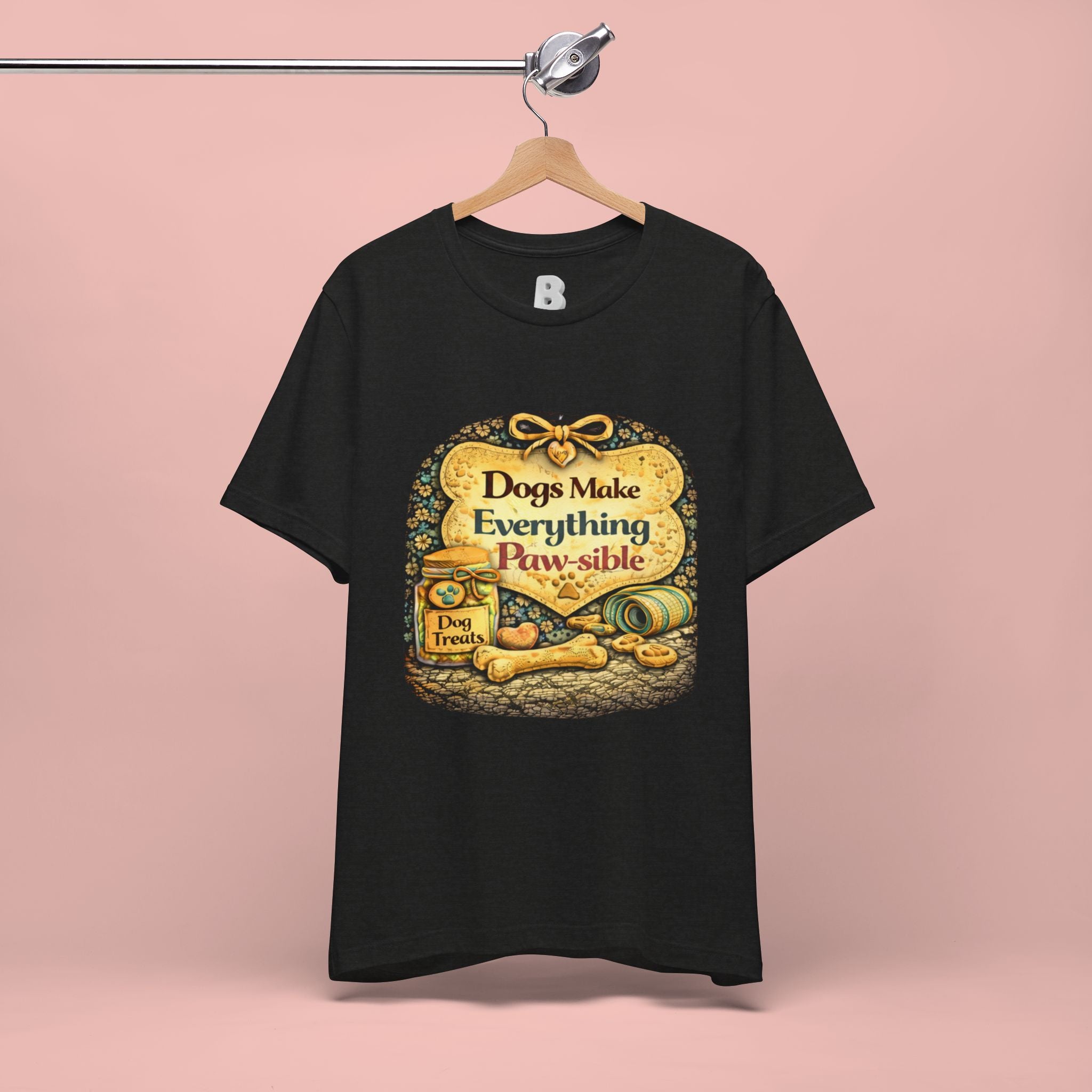 Dog Lover T‑Shirt – "Dogs Make Everything Paw‑sible" Vintage Pet Rescue Tee