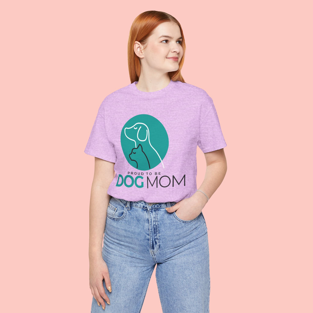 Dog Mom T-Shirt – "Proud to Be Dog Mom" Graphic Tee