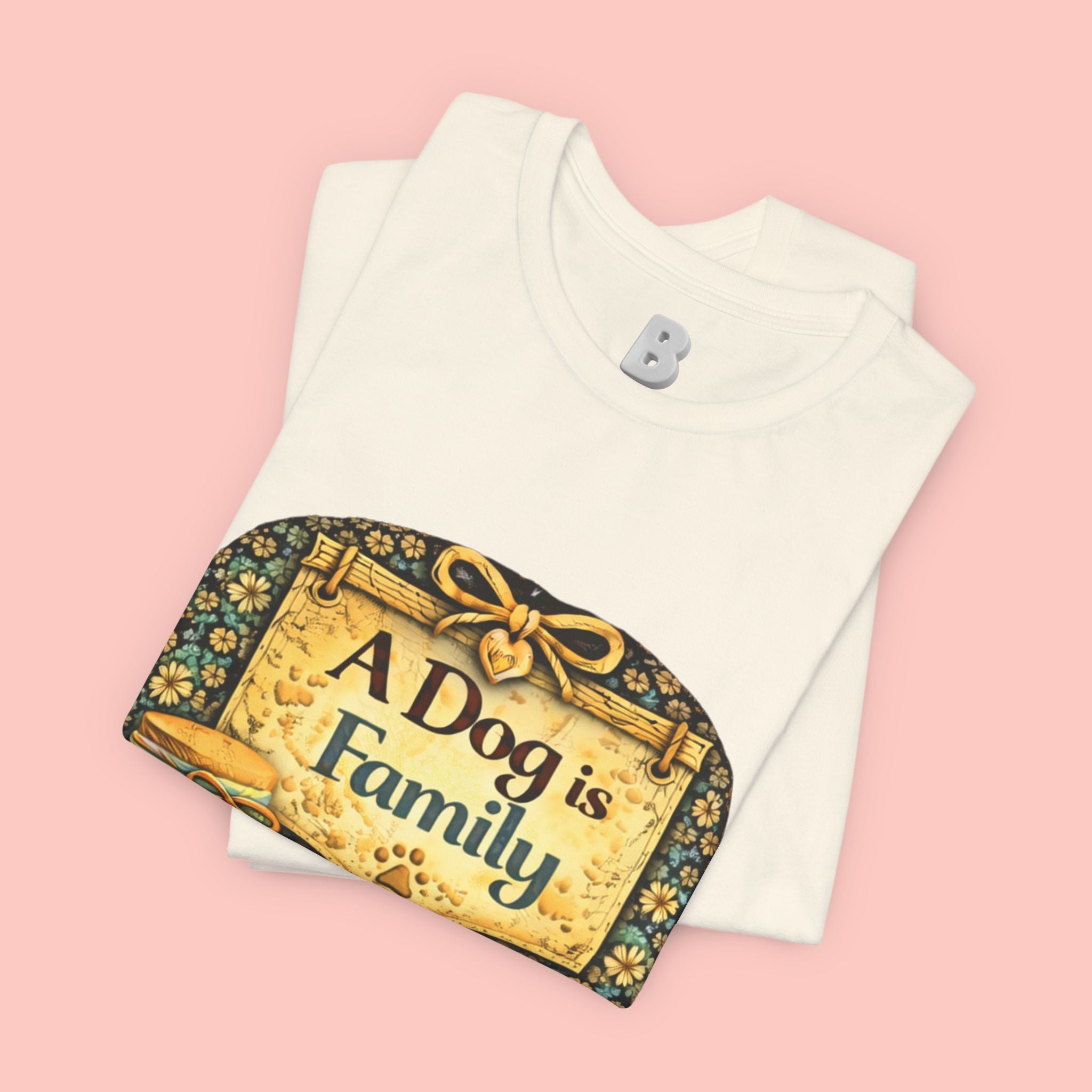 A Dog Is Family T-Shirt - Vintage Pet Lover Tee